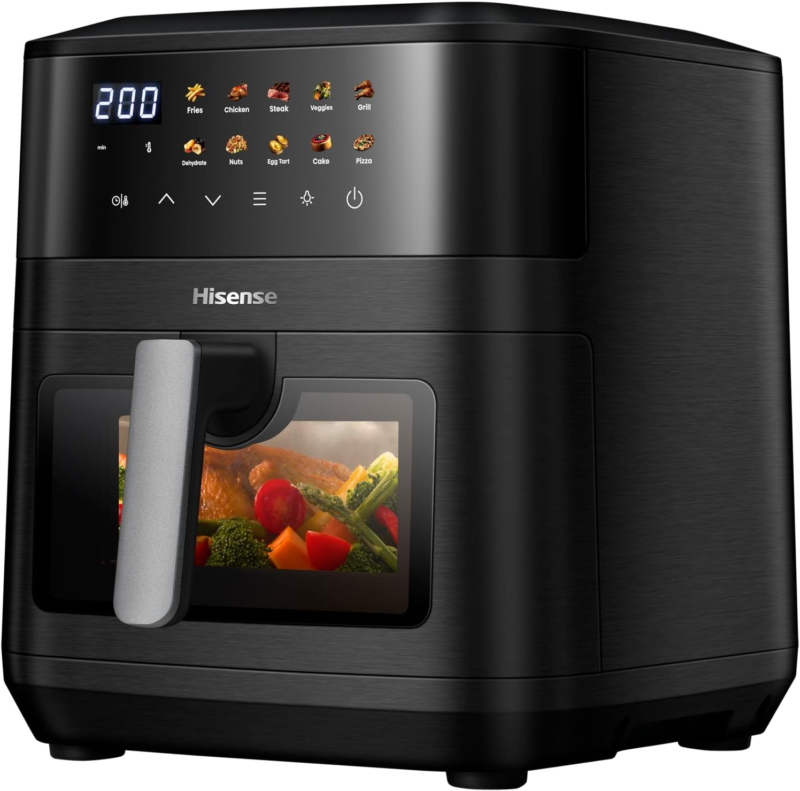 Air fryer Hisense 8 litres fenetre visible noir h08afbk1s4