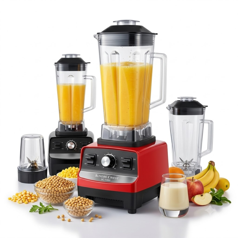Mixeur silvers griest 2 litres 2en1 rouge noir sc1589