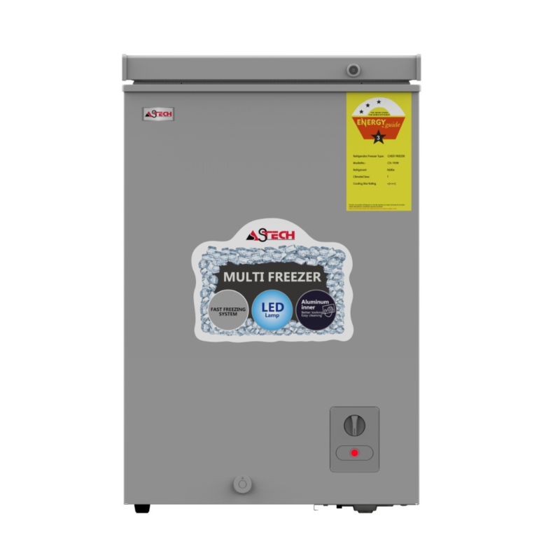 congélateur Astech horizontal 160 litres gris ch160ig