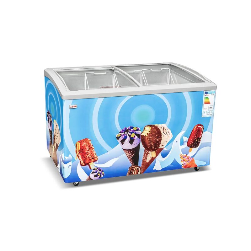 congélateur Astech horizontal 500 litres vitrine fh500lpaa