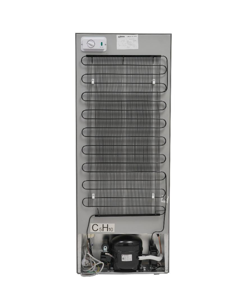 congélateur Astech vertical 8tiroirs 240 litres plaque aluminium gris pa240cd