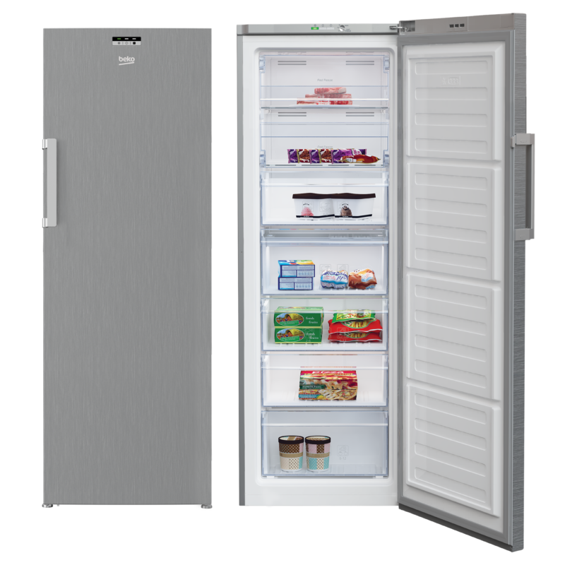 congélateur Beko vertical 7tiroirs No Frost gris rfne320l24x