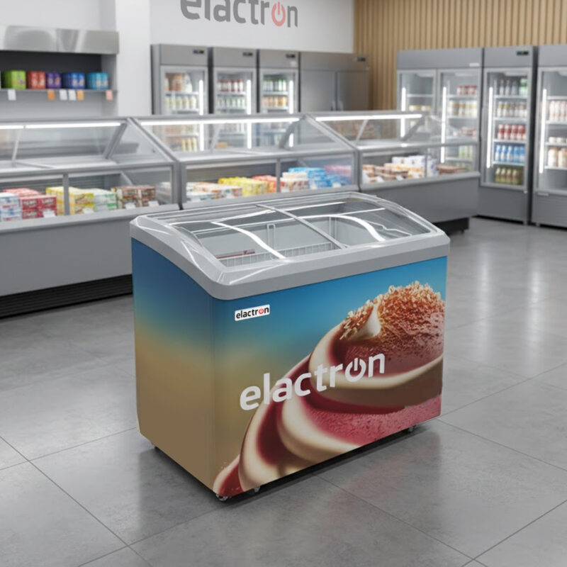 congélateur Elactron horizontal 300 litres vitrine el208y