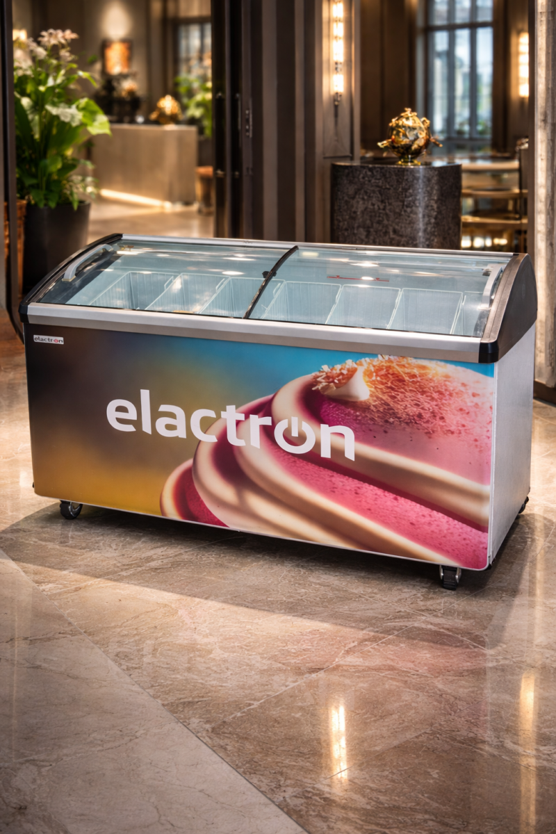 congélateur Elactron horizontal 500 litres vitrine sd366jy