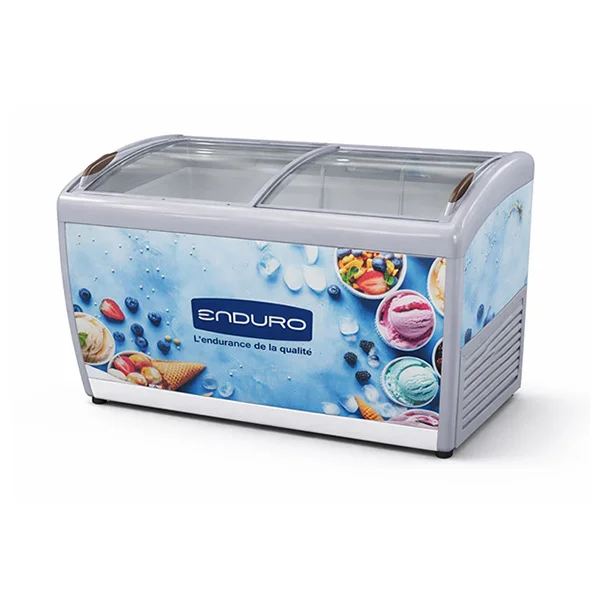 congélateur Enduro horizontal 400 litres vitrine cvtr400x