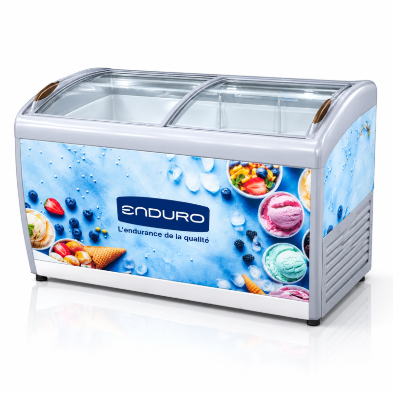 congélateur Enduro horizontal 600 litres vitrine cvtr600x