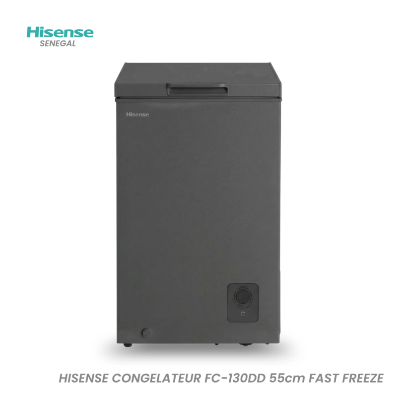 congélateur Hisense horizontal 130 litres gris fc13dd4ha