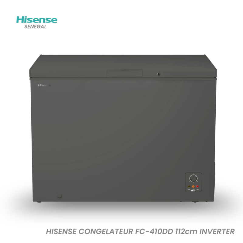 congélateur Hisense horizontal 410 litres inverter gris fc410dd