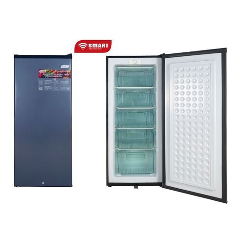 congélateur Smart Technology vertical 5tiroirs 142 litres gris stcd240f