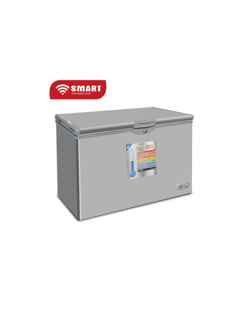 congélateur Smart Technology horizontal 400 litres gris stcc385