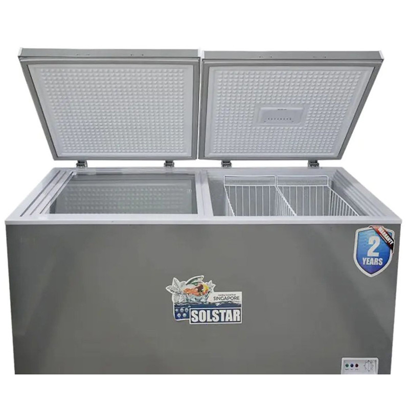congélateur Solstar horizontal 600 litres gris cf539xsfgslvss