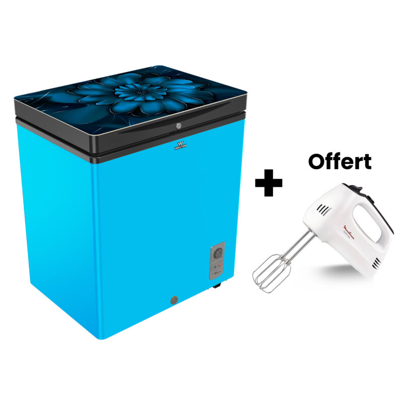 congélateur walton coffre 145 litres bleu wcf1d5delxx