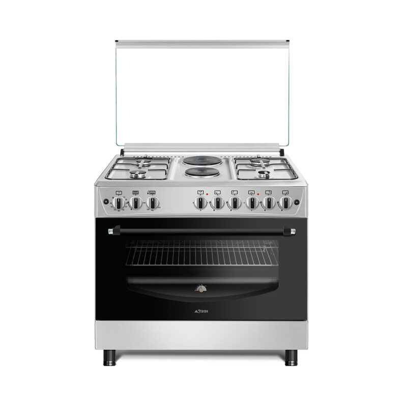 cuisinière Astech 6feux 90x60 2feux electrique 4feux gaz + four a gaz el42gel
