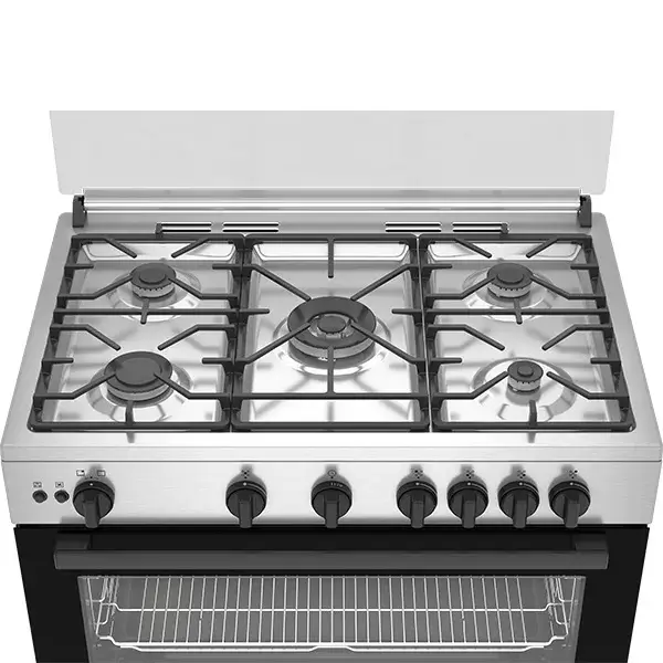cuisinière Beko 5feux 90x60 a gaz Inox bggr11125gx