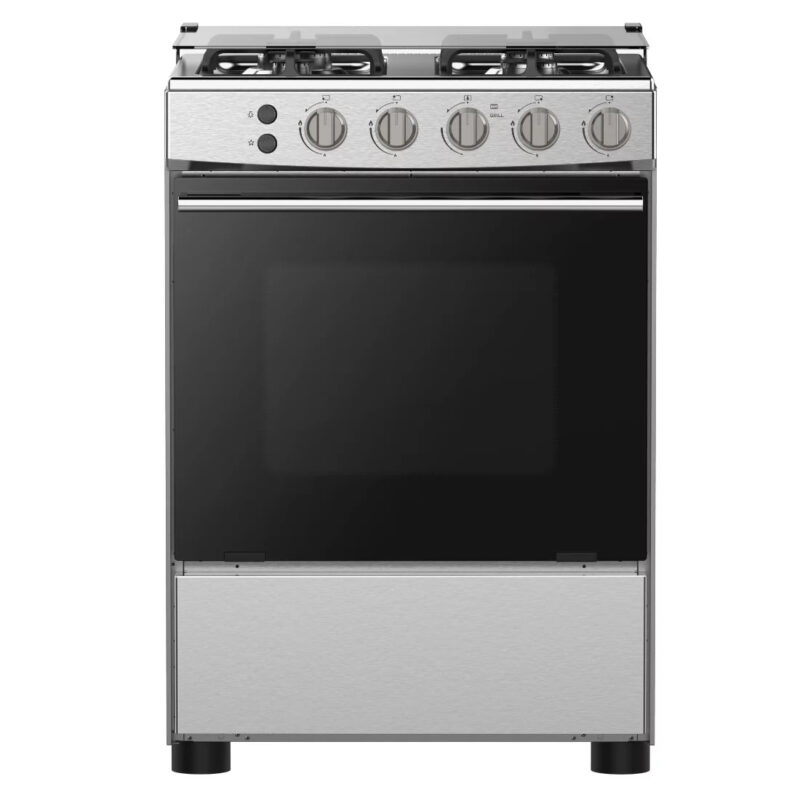 cuisinière Hisense 4feux 60x60 a gaz Inox hfg60122x
