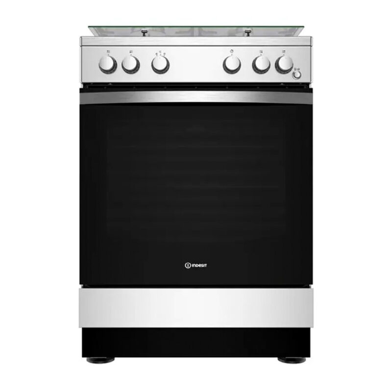 cuisinière indesit 4feux a gaz 60x60 four a gaz gris is67g1pcx/mea