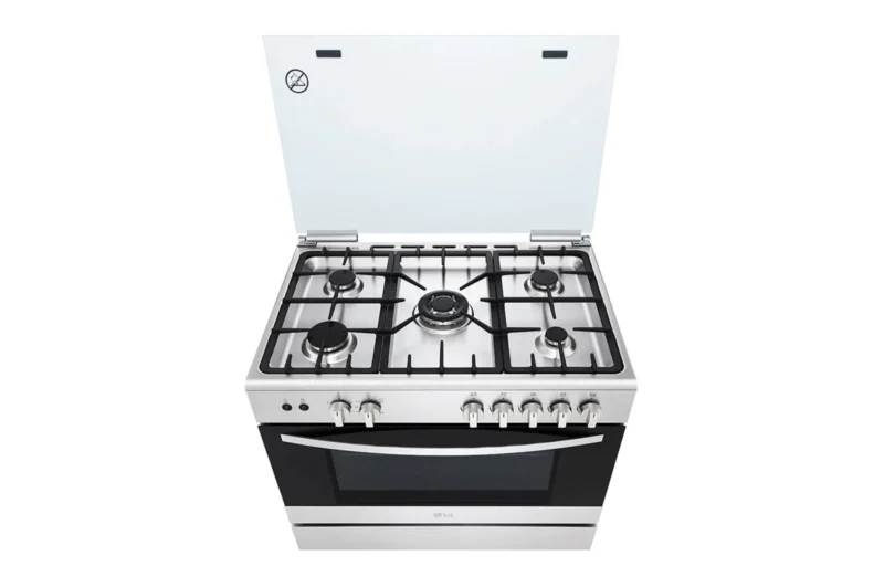cuisinière LG 5feux 90x60 gris fa415rma