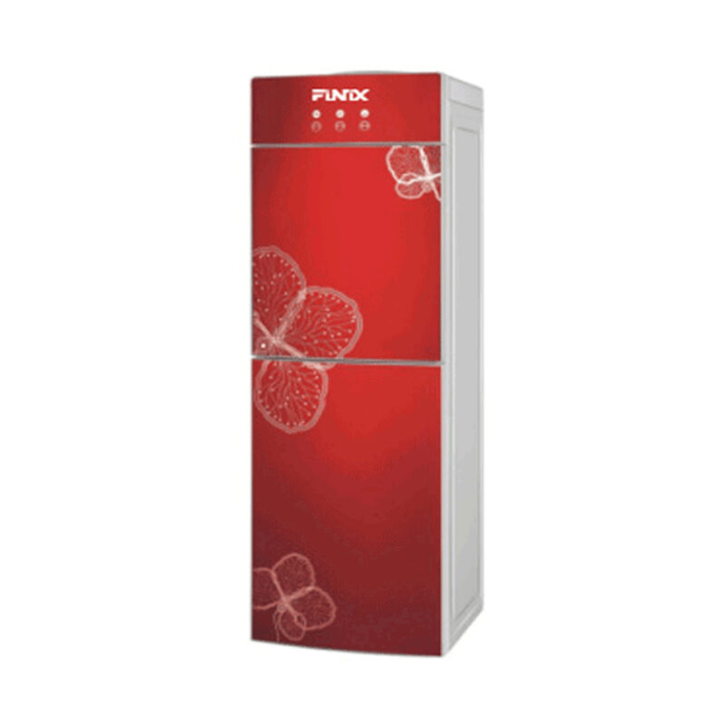 Fontaine finix avec frigo rouge gris hd1435d