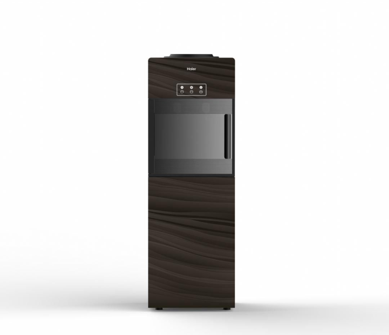 Fontaine Haier avec frigo marron fonce hwdc2462r