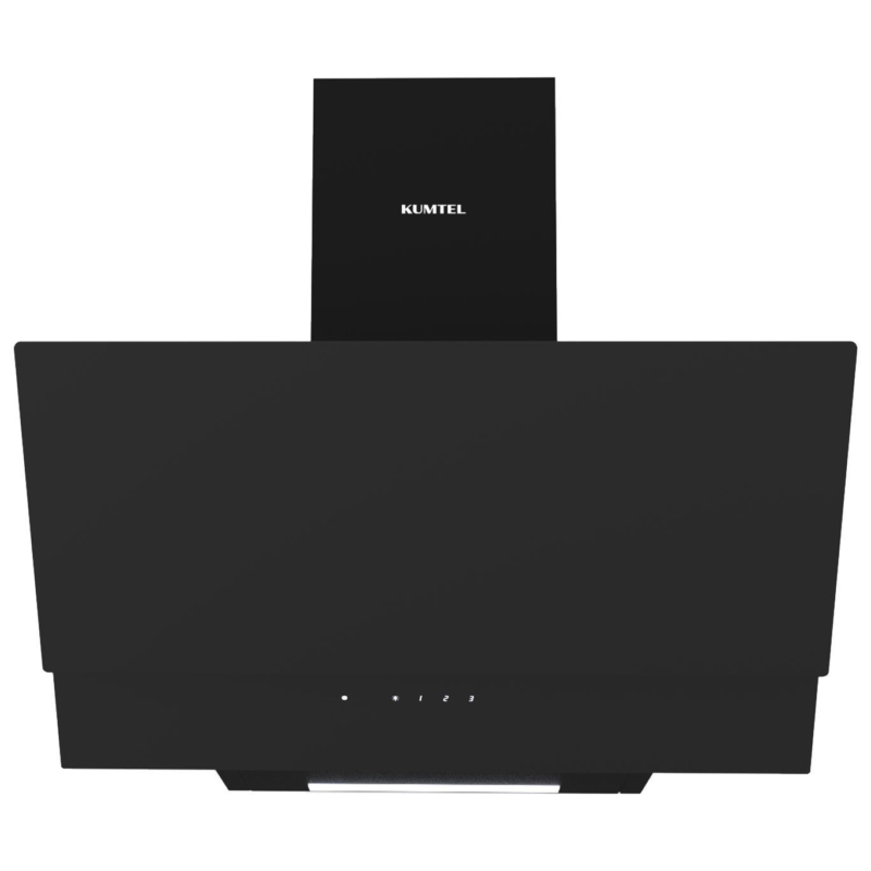 Hotte de cuisine kumtel encastrable 60x60 magic glass noir da6835aol