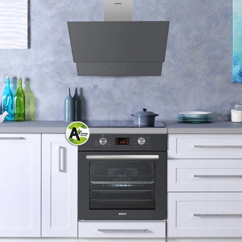 Hotte de cuisine kumtel encastrable 60x60 gris da6835 aos