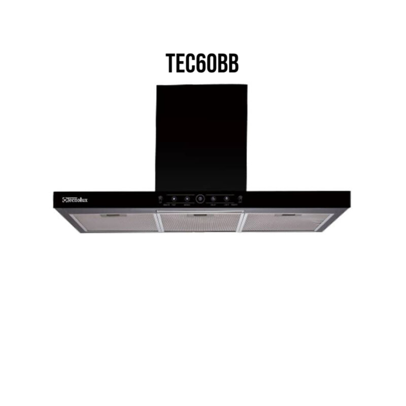 Hotte de cuisine Tecnolux encastrable 60x60 noir tec60bb