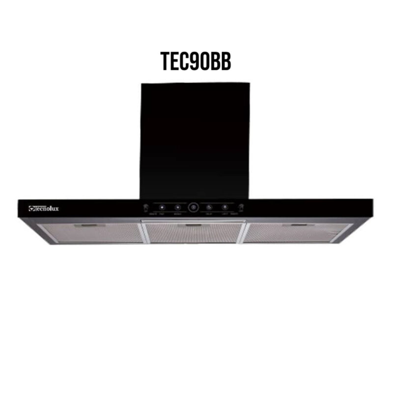 Hotte de cuisine Tecnolux encastrable 90x60 noir tec90bb