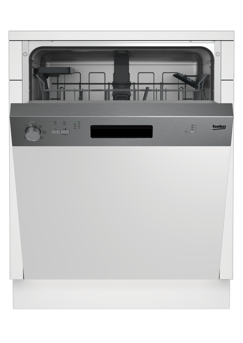 Lave vaisselle Beko semi encastrable 13 couverts + bandeau ap dsn05311x