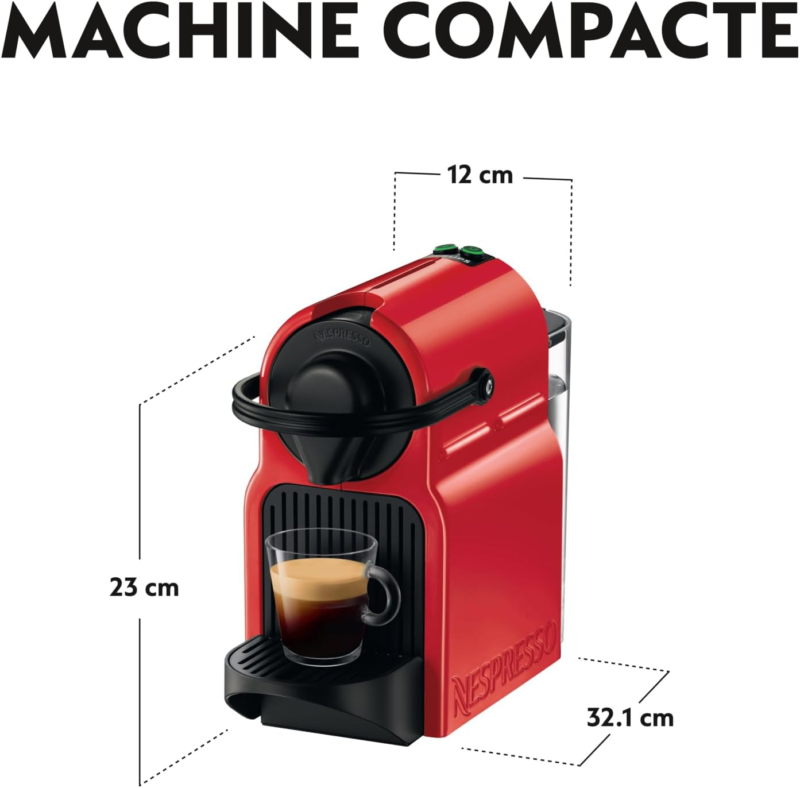 Machine à café nespresso mini rouge en85.r