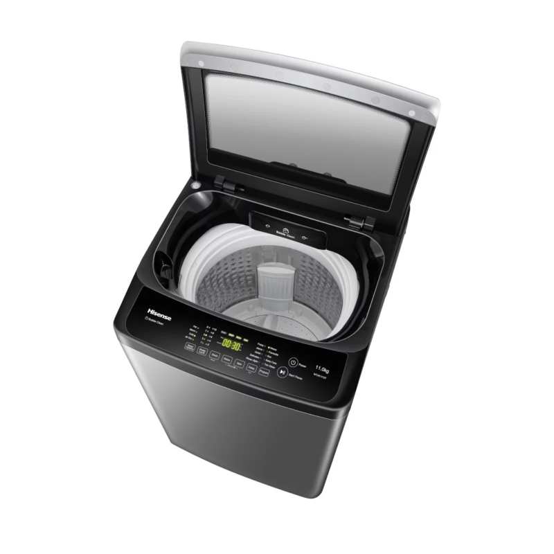 Machine à laver Hisense 11 kg top load gris wtja1112t/wt3k1123ub