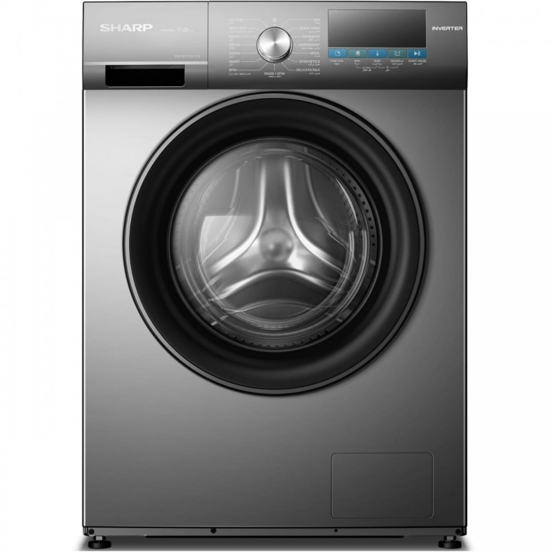 Machine à laver Sharp 9 kg inverter front load gris esfsi912dlzs