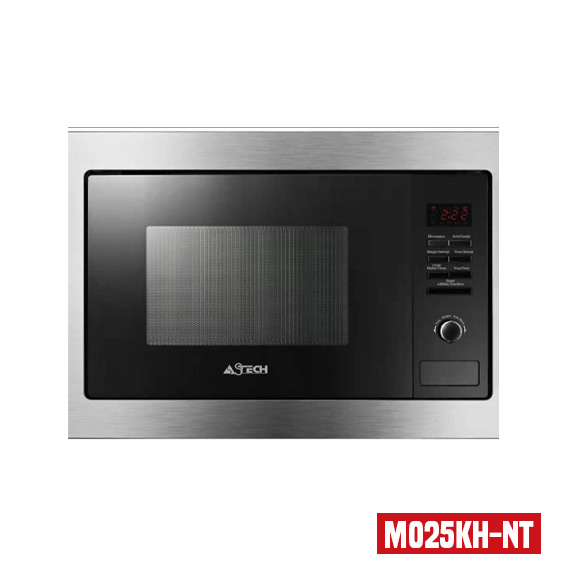 Micro onde Astech encastrable 25 litres avec ecran noir gris mo25khnt