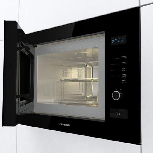 Micro onde Hisense encastrable 25 litres avec grille noir hb25mobx7g