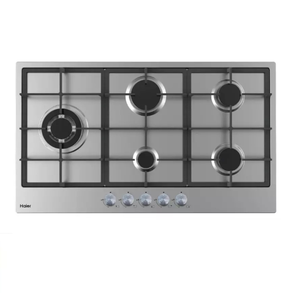 Plaque encastrable Haier 5feux 90x60 a gaz gris hob790ss
