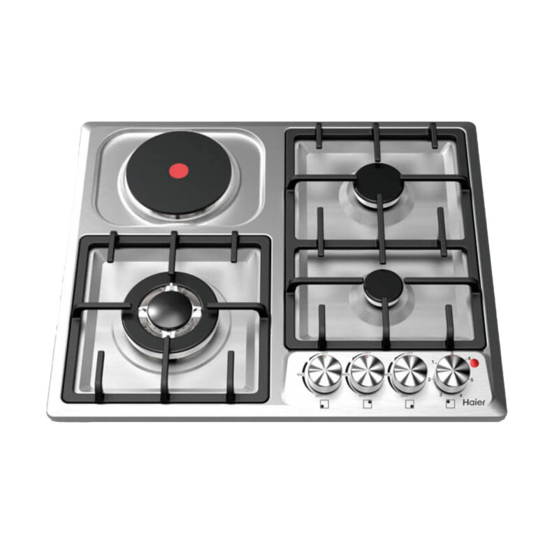 Plaque encastrable Haier 4feux 3feux a gaz 1f electrique Inox hobf60fs