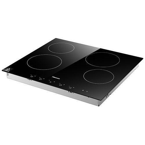Plaque encastrable Hisense 4feux 60x60 electrique noir vitroceramique hhu60ceec