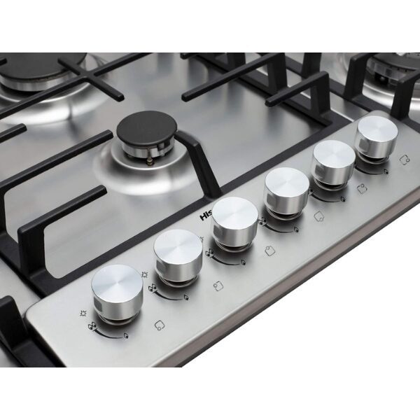 Plaque encastrable Hisense 5feux 90x60 a gaz Inox hgh951ss01