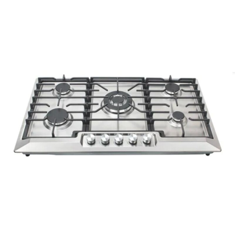Plaque encastrable Tecnolux 5feux 90x60 a gaz Inox tec5gg