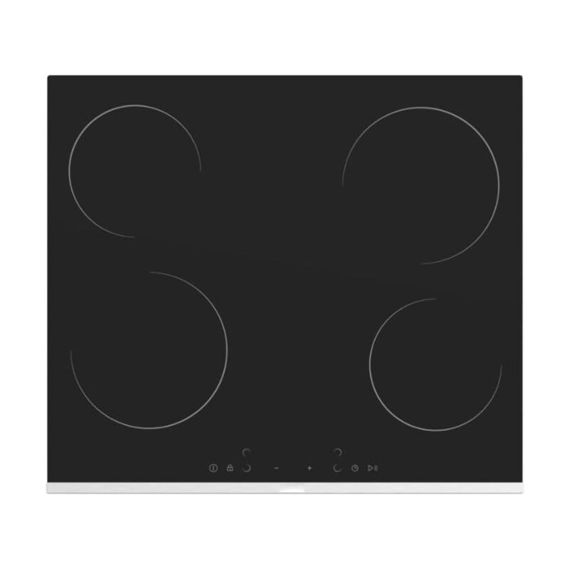 Plaque encastrable verta 4feux 60x60 electrique noir vitrocaramique ms263