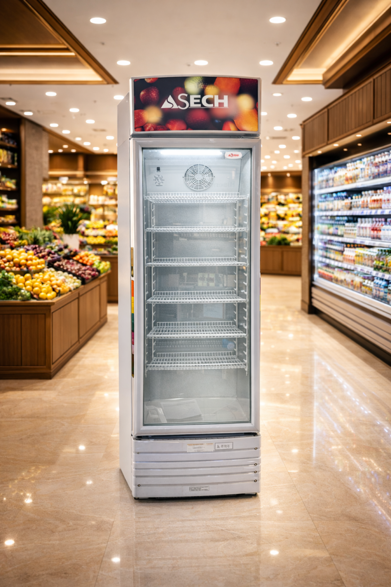 réfrigérateur Astech 1porte 384 litres vitrine fv384ac