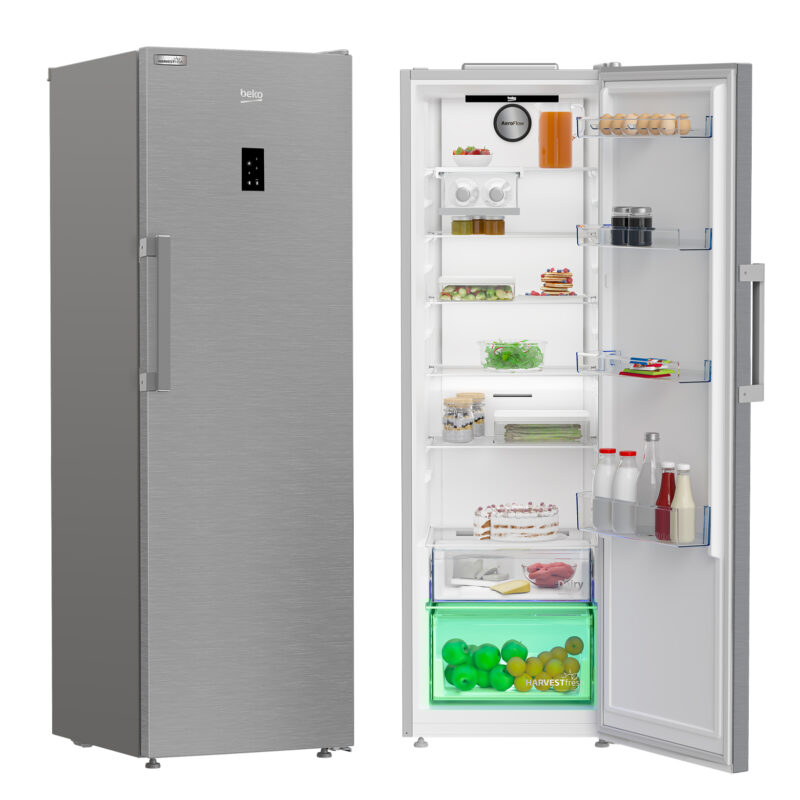 réfrigérateur Beko 1porte 450 litres No Frost gris rlne451xb
