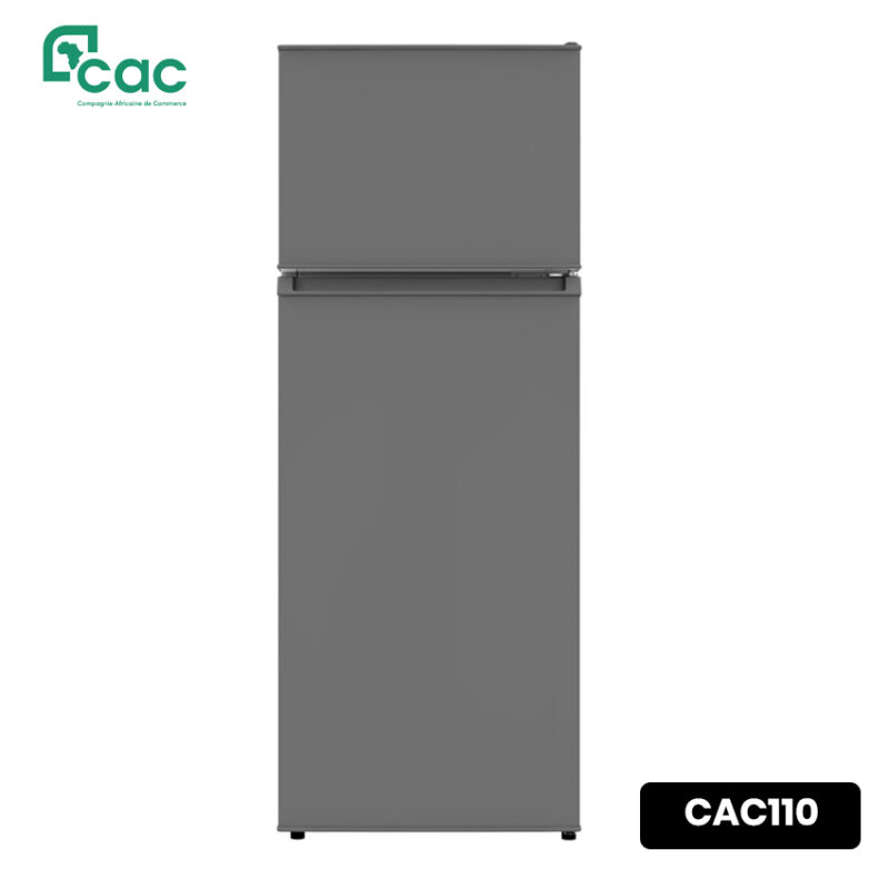 réfrigérateur cac 2portes 110 litres gris cac110