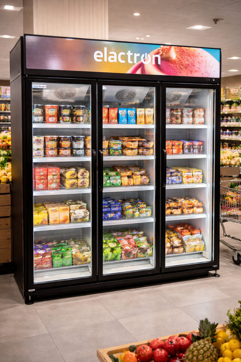 réfrigérateur Elactron vertical 3portes 1500l vitrine lsc1230fs