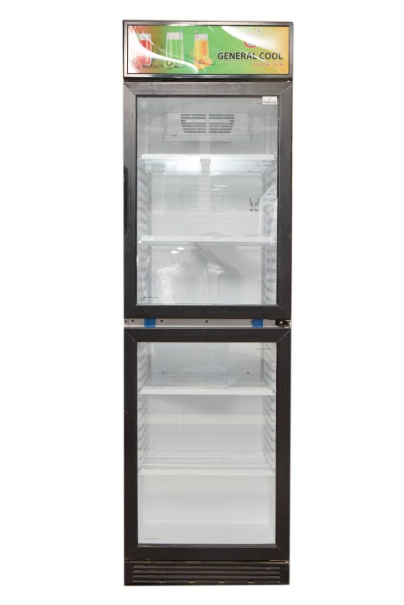 réfrigérateur general cool vertical 2portes 385 litres vitrine 385d2