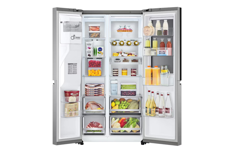réfrigérateur LG side by side 2portes avec fontaine gris gcx257csew