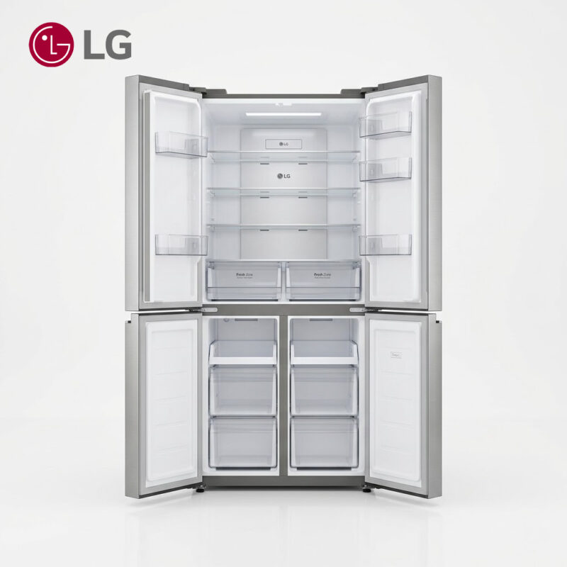 réfrigérateur LG side by side 4portes 550 litres inverter gris gcfb50fplam