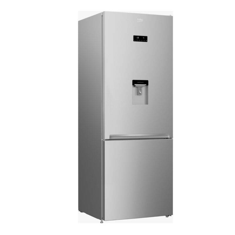réfrigérateur Beko combine 3t avec dist d'eau gris rcne560e40dsn