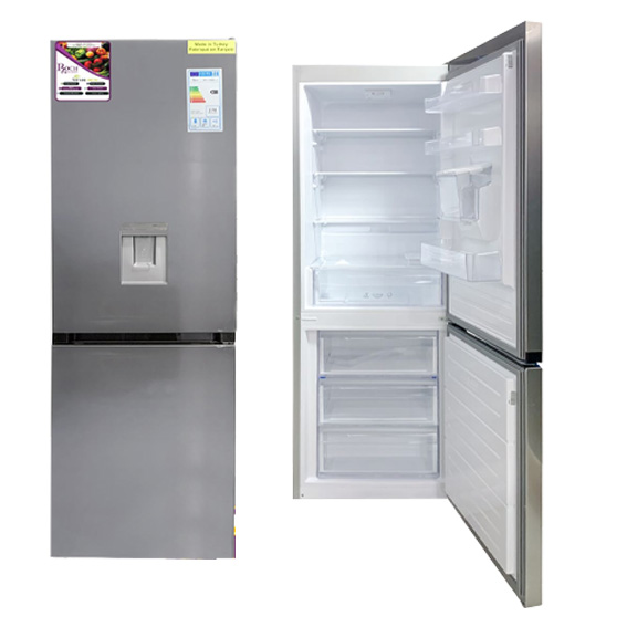 réfrigérateur Roch combine 3tiroirs 360 litres avec fontaine gris 360bdb
