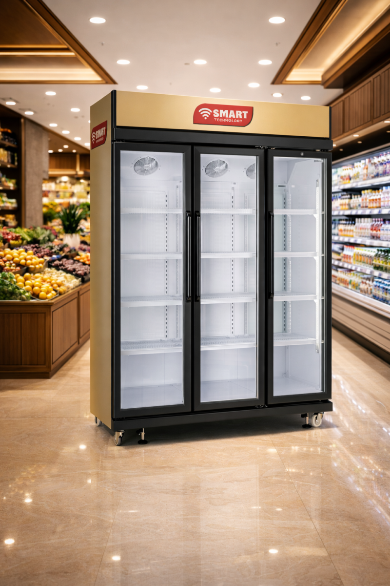 réfrigérateur Smart Technology vertical 3portes vitrine stcdv3300