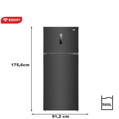 réfrigérateur Smart Technology 2portes 580 litres gris str858m